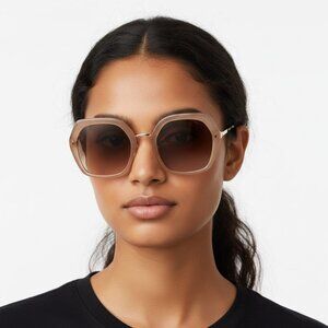 New Authentic Vedi Vero Geometric Ladies Sunglasses VVCC13 BEG 55 VVCC13 BEG 55